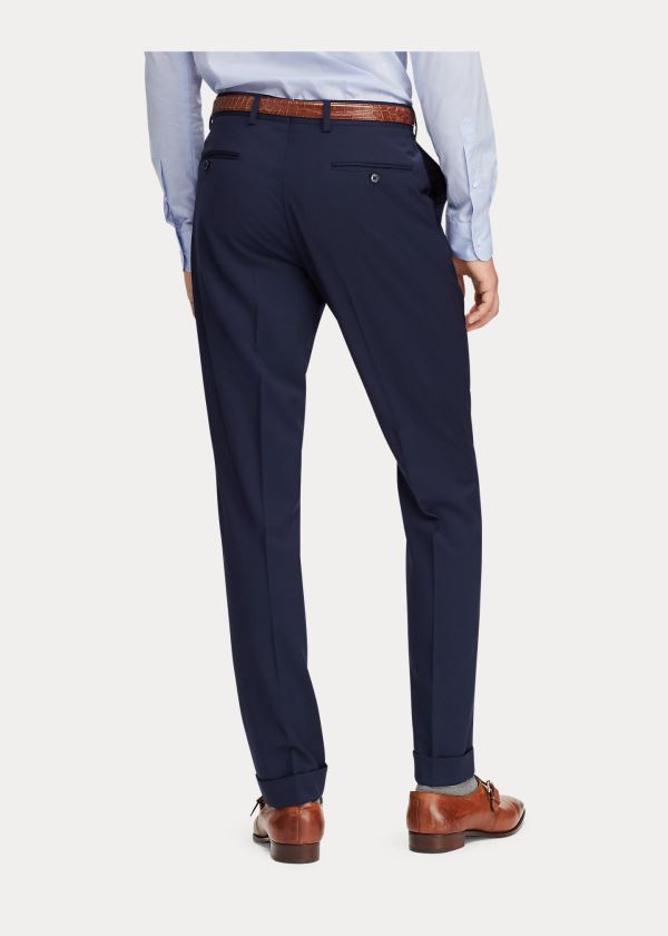 Ralph Lauren Gregory Wool Serge Trouser Tmavě Blankyt | vWqGw0wQ