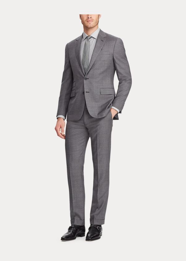 Ralph Lauren Gregory Wool Sharkskin Suit Šedé Viacfarebný | hSe0uUSd