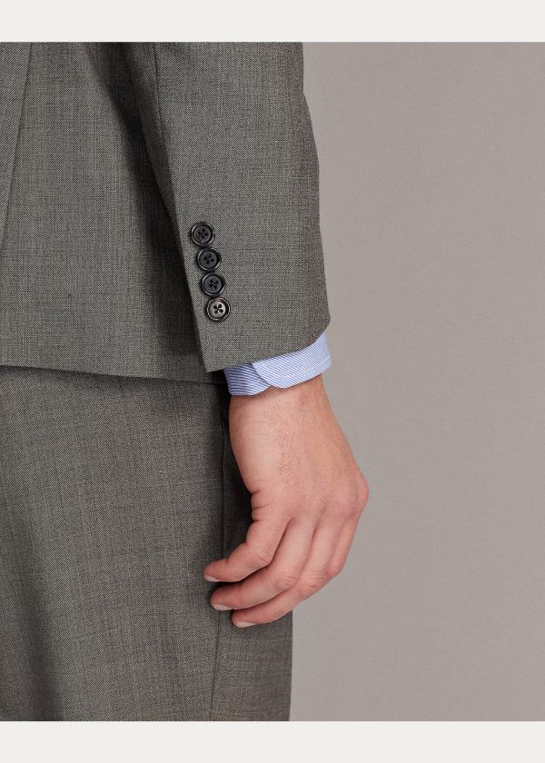 Ralph Lauren Gregory Wool Sharkskin Suit Hnědé | vZYzmO49