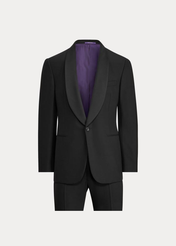 Ralph Lauren Gregory Wool Shawl Tuxedo Černé | 9YCiMvAx