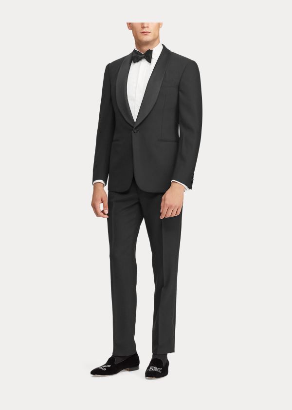 Ralph Lauren Gregory Wool Shawl Tuxedo Černé | 9YCiMvAx