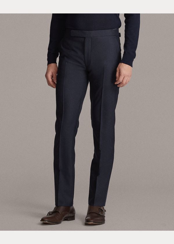 Ralph Lauren Gregory Wool Trouser Tmavě Blankyt | zY0DVCTb