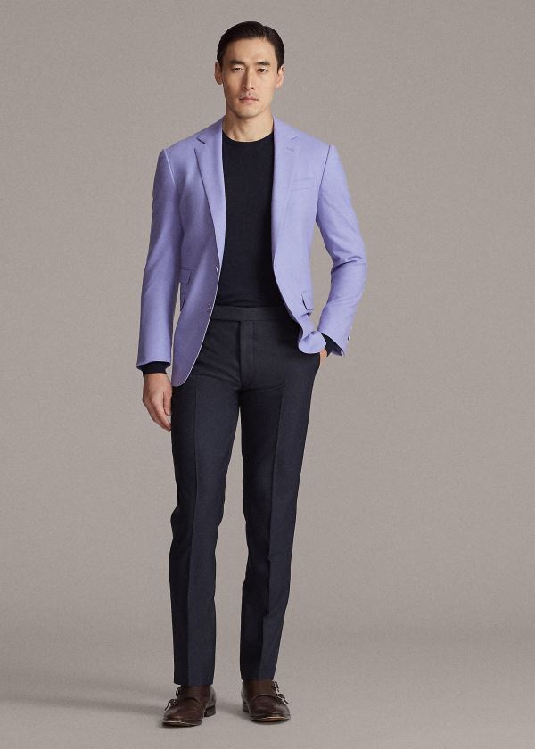 Ralph Lauren Gregory Wool Trouser Tmavě Blankyt | zY0DVCTb