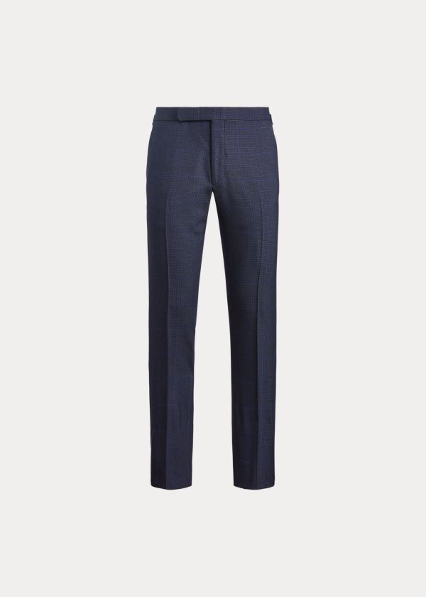 Ralph Lauren Gregory Wool Trouser Černé Tmavě Blankyt Blankyt | 25317tIZ