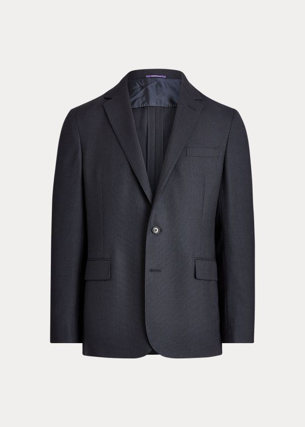 Ralph Lauren Hadley Birdseye Sportovní Coat Černé Tmavě Blankyt | 9IeJgOAF