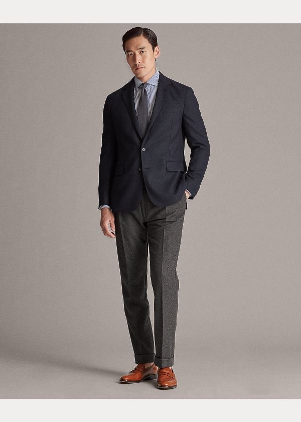 Ralph Lauren Hadley Birdseye Sportovní Coat Černé Tmavě Blankyt | 9IeJgOAF