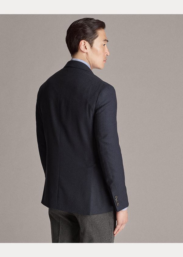 Ralph Lauren Hadley Birdseye Sportovní Coat Černé Tmavě Blankyt | 9IeJgOAF