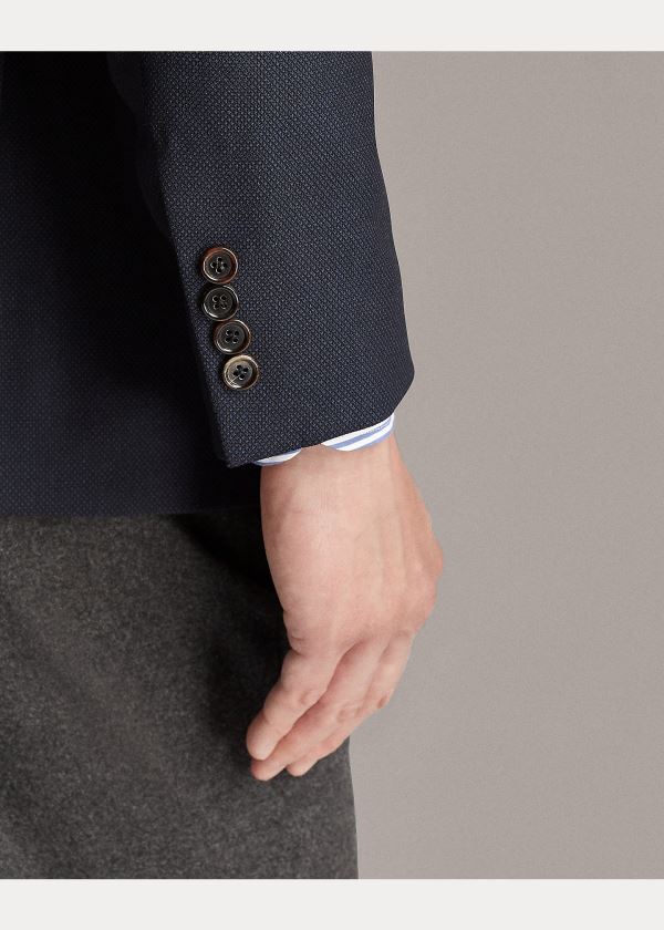 Ralph Lauren Hadley Birdseye Sportovní Coat Černé Tmavě Blankyt | 9IeJgOAF