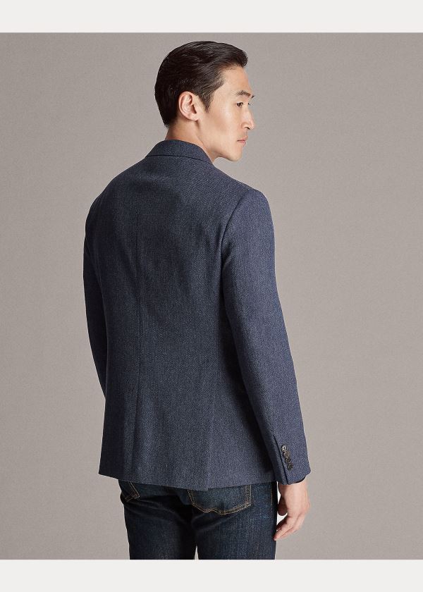 Ralph Lauren Hadley Twill Sportovní Coat Tmavě Tmavě Blankyt Světle Blankyt | pIHqFfUL