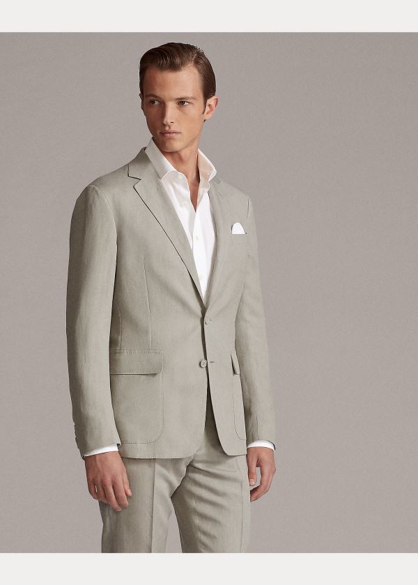 Ralph Lauren Hadley Twill Suit Jacket Světle Šedé | EKrV3CmI