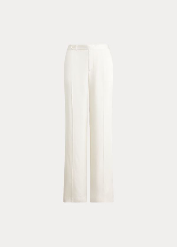 Ralph Lauren Hailey Satin Široké-Leg Pant Světle Krém | rG4GNT9r