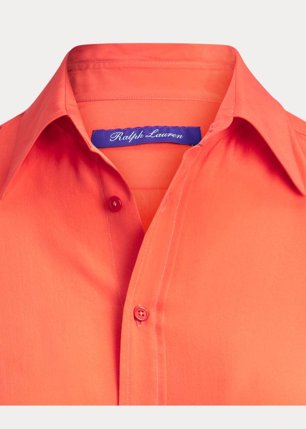 Ralph Lauren Hailey Silk Shirt Oranžové | cCZpvQev