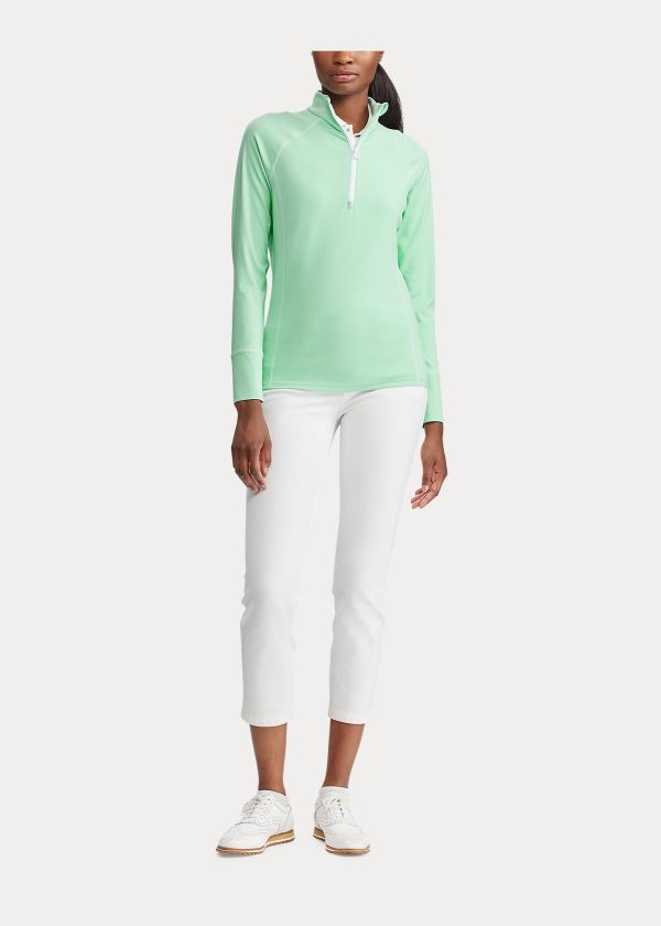 Ralph Lauren Half-Zip Golfové Pullover Mátově Zelená Zelene | qpDApicc