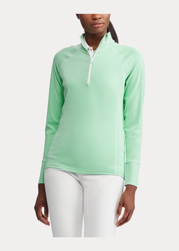 Ralph Lauren Half-Zip Golfové Pullover Mátově Zelená Zelene | qpDApicc