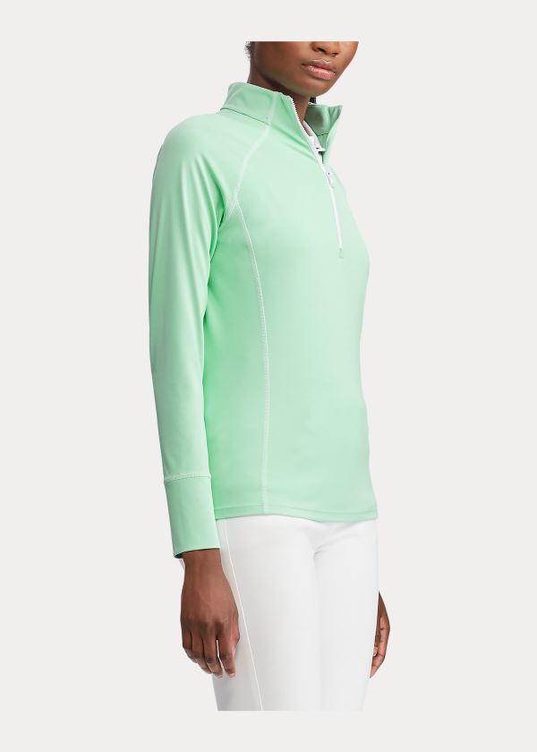 Ralph Lauren Half-Zip Golfové Pullover Mátově Zelená Zelene | qpDApicc