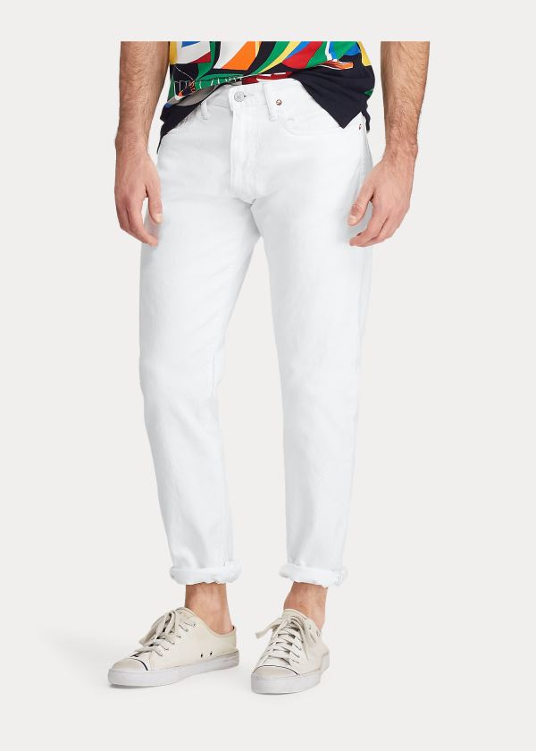 Ralph Lauren Hampton Relaxed Straight Jean Bílé | qVZ5fSxq