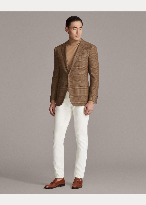 Ralph Lauren Handmade Cashmere Sportovní Coat Hnědé Světle Blankyt | 0ky2ZVnf