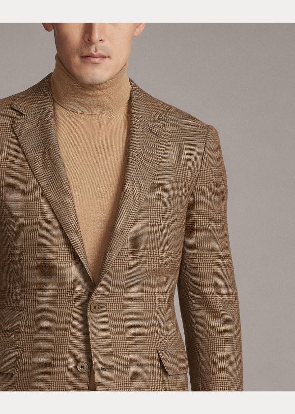 Ralph Lauren Handmade Cashmere Sportovní Coat Hnědé Světle Blankyt | 0ky2ZVnf
