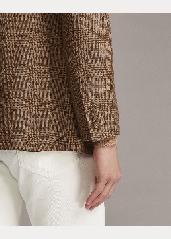 Ralph Lauren Handmade Cashmere Sportovní Coat Hnědé Světle Blankyt | 0ky2ZVnf