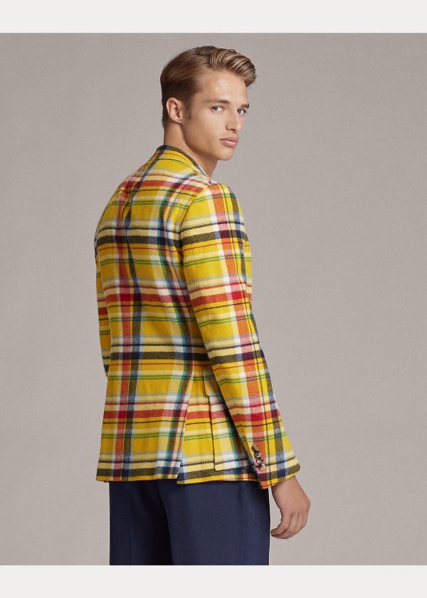 Ralph Lauren Handmade Cashmere Sportovní Coat Žluté Viacfarebný | 43gvjgJ1