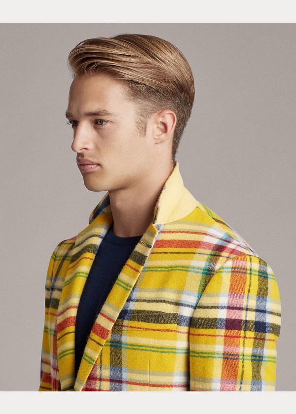 Ralph Lauren Handmade Cashmere Sportovní Coat Žluté Viacfarebný | 43gvjgJ1