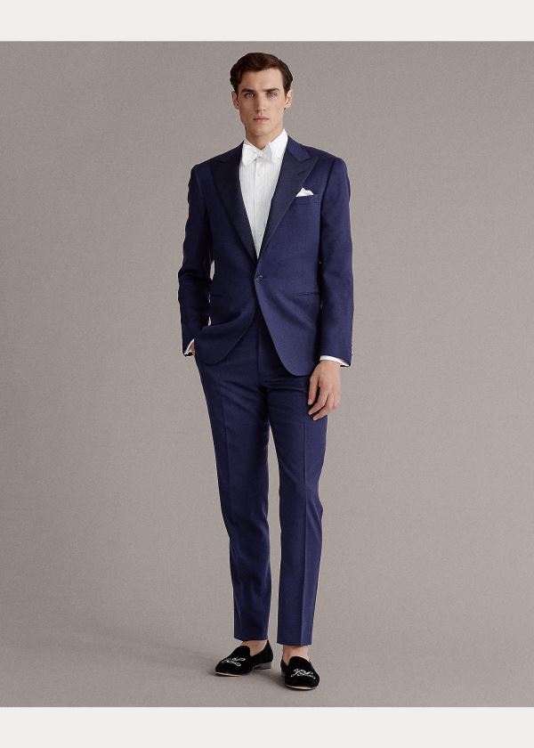 Ralph Lauren Handmade Peak-Lapel Tuxedo Tmavě Blankyt | FOxMp1Fk