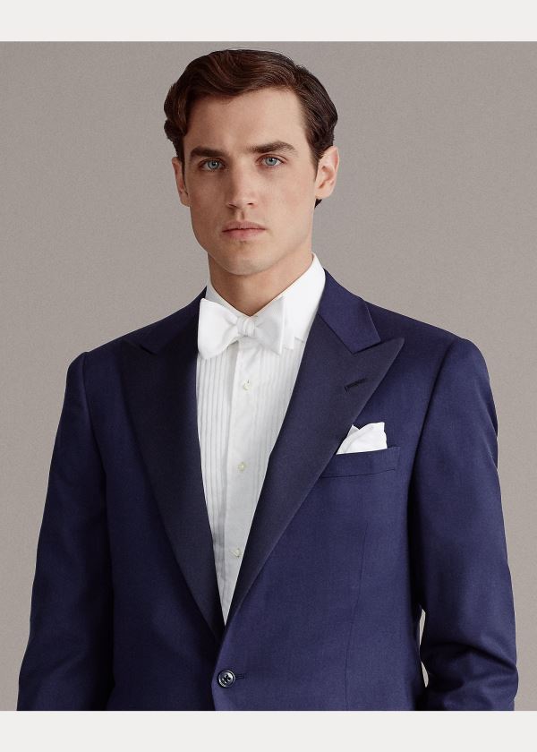 Ralph Lauren Handmade Peak-Lapel Tuxedo Tmavě Blankyt | FOxMp1Fk