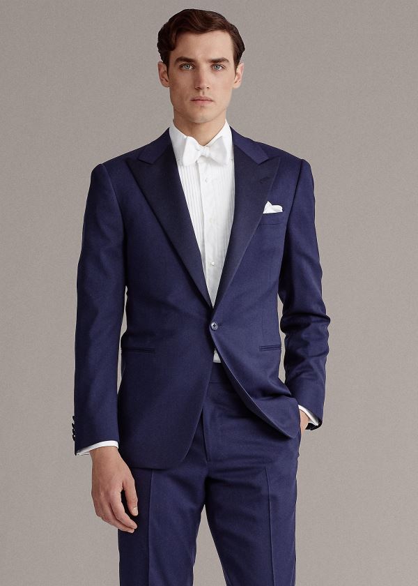 Ralph Lauren Handmade Peak-Lapel Tuxedo Tmavě Blankyt | FOxMp1Fk