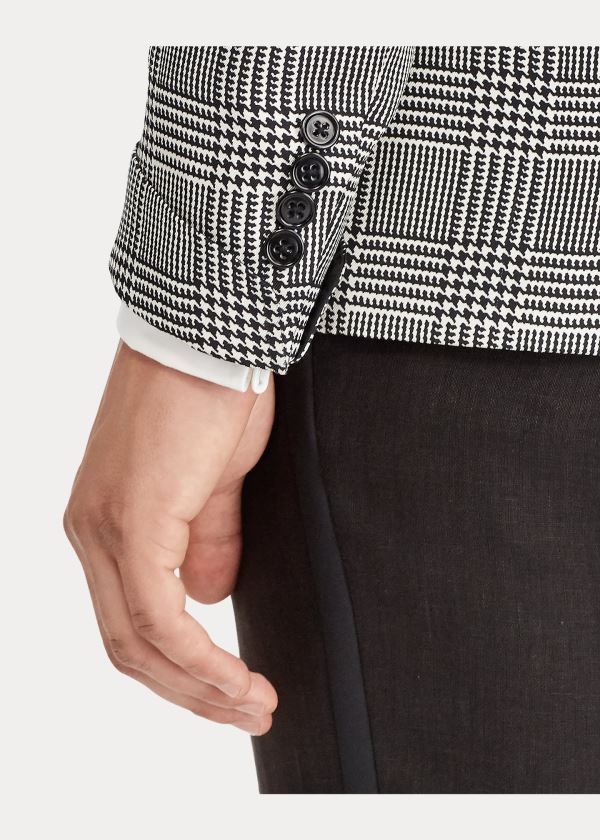 Ralph Lauren Handmade Plaid Dinner Jacket Černé Bílé | mmdEZzY4