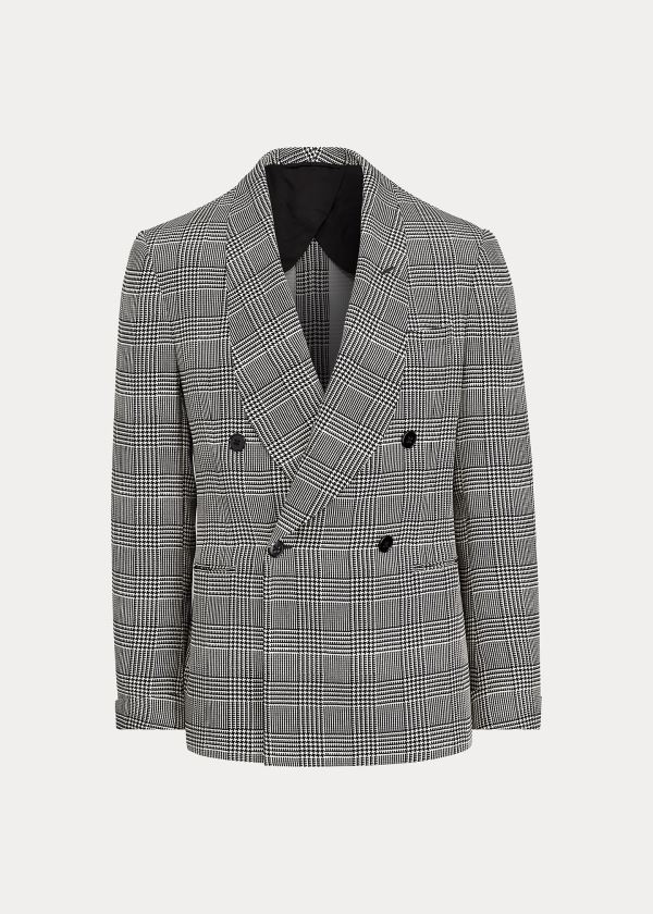 Ralph Lauren Handmade Plaid Dinner Jacket Černé Bílé | mmdEZzY4