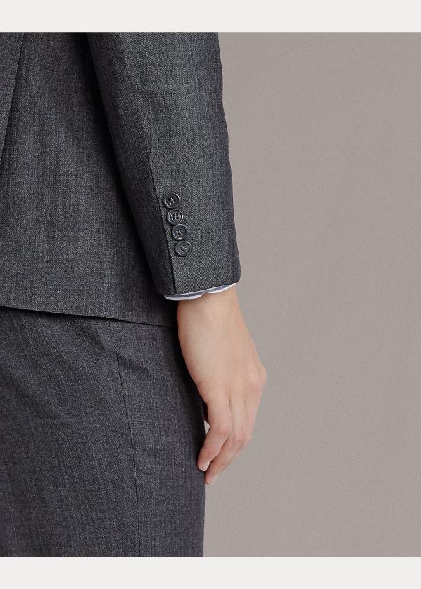 Ralph Lauren Handmade Wool Sharkskin Suit Tmavě Šedé | mFjqtMoP
