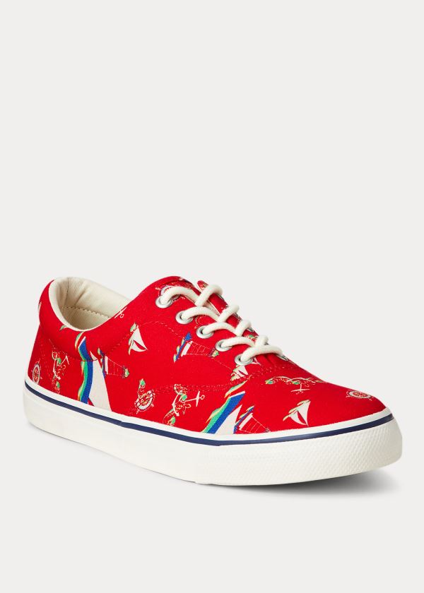 Ralph Lauren Harpoon Platene Sneakers Červené Viacfarebný | AkEsXpfP