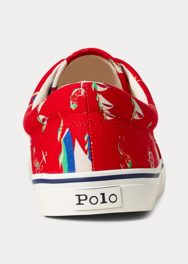 Ralph Lauren Harpoon Platene Sneakers Červené Viacfarebný | AkEsXpfP