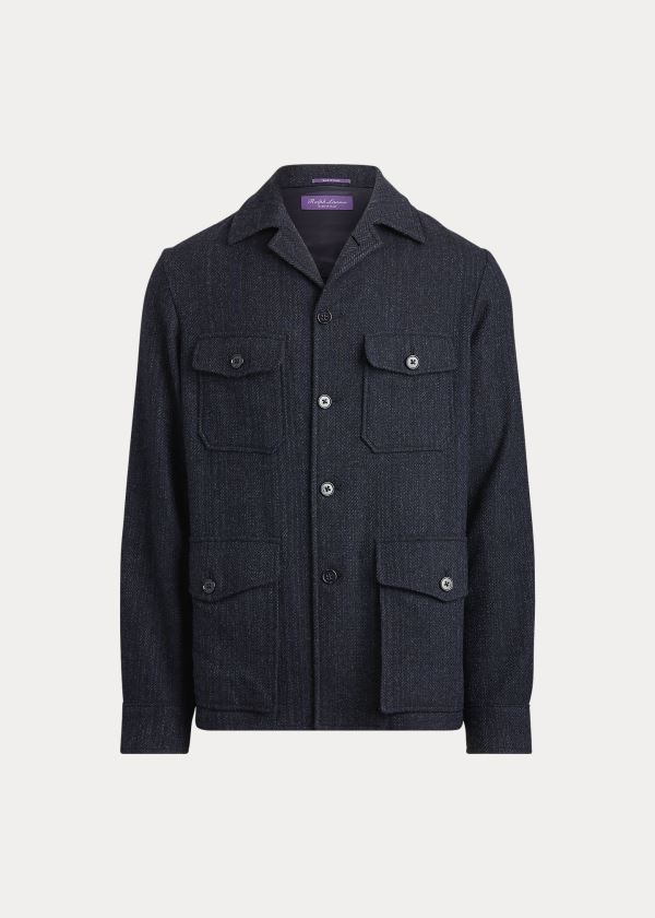 Ralph Lauren Herringbone Suit Jacket Černé Tmavě Blankyt | X4yW9rvV