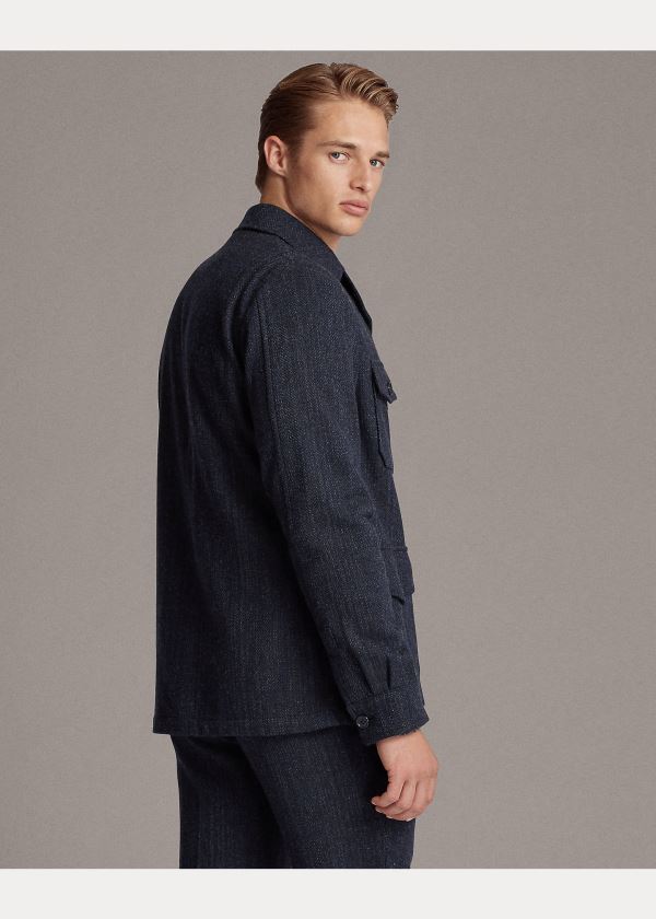 Ralph Lauren Herringbone Suit Jacket Černé Tmavě Blankyt | X4yW9rvV