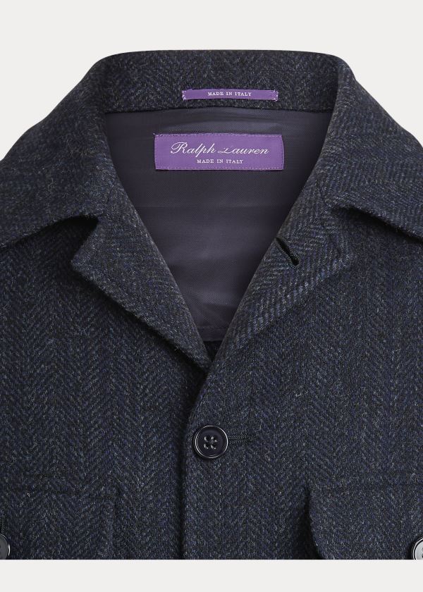 Ralph Lauren Herringbone Suit Jacket Černé Tmavě Blankyt | X4yW9rvV