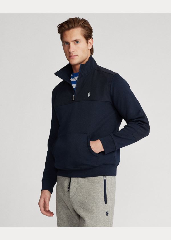 Ralph Lauren Hybridní Quarter-Zip Pullover Tmavě Blankyt | jjScOwmJ