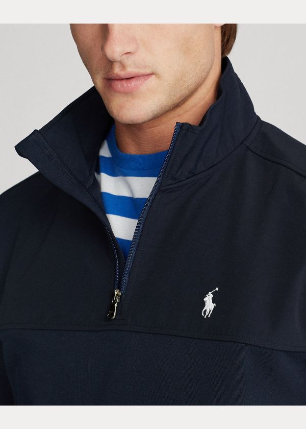 Ralph Lauren Hybridní Quarter-Zip Pullover Tmavě Blankyt | jjScOwmJ