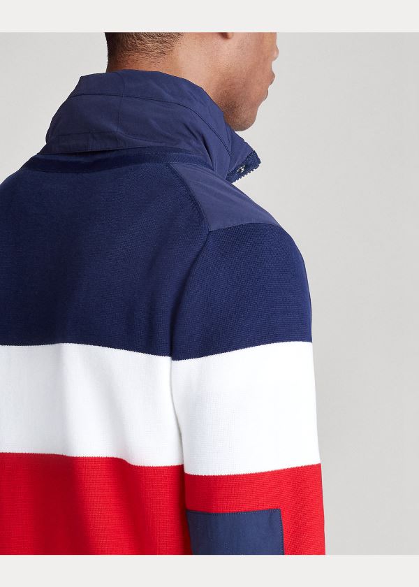 Ralph Lauren Hybridní S Kapucí Svetrové Tmavě Blankyt Zelene Červené Žluté | Jx8T2GHb