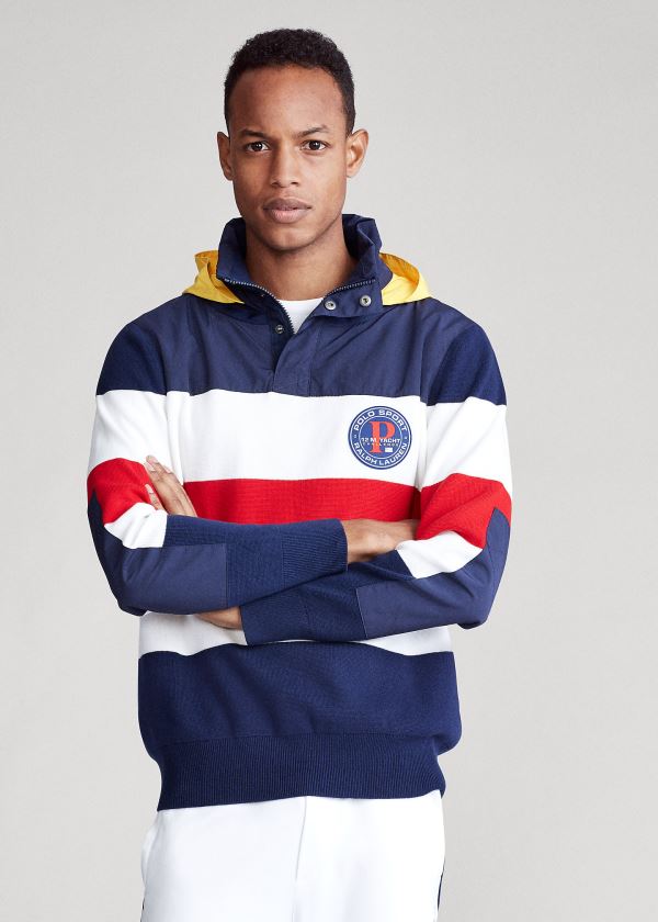 Ralph Lauren Hybridní S Kapucí Svetrové Tmavě Blankyt Zelene Červené Žluté | Jx8T2GHb