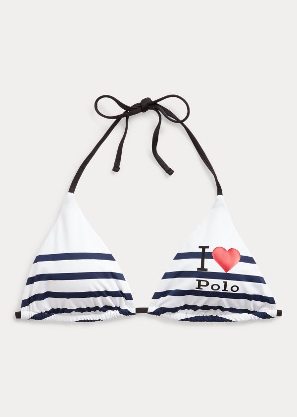 Ralph Lauren I Heart Polo Bikiny Top Tmavě Blankyt | mO8LhI2N