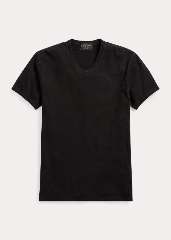 Ralph Lauren Indigo Bavlněné Jersey T-Shirt Černé Indigo | iJCb9A9D