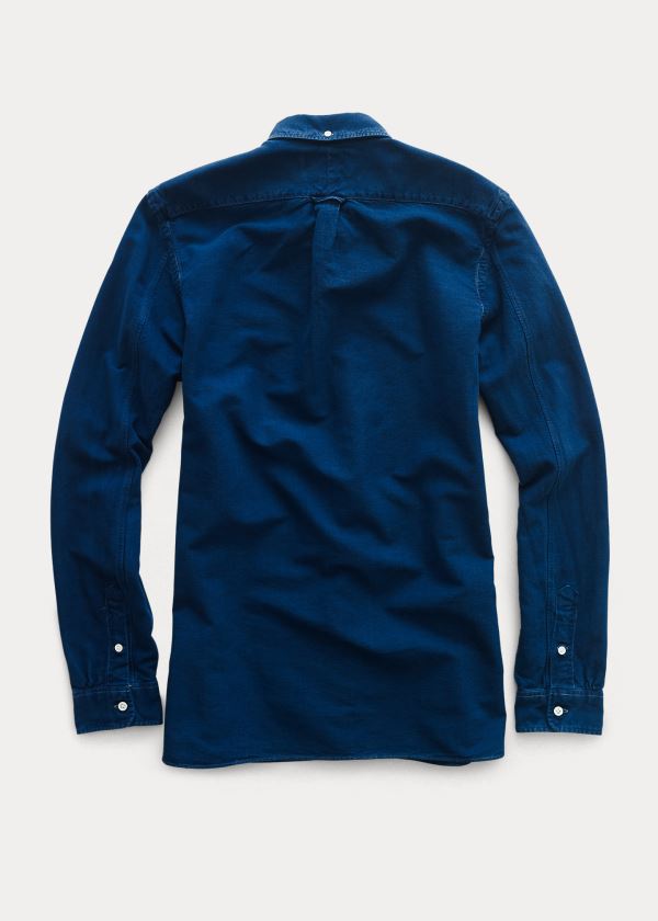 Ralph Lauren Indigo Bavlněné Oxford Shirt Tmavě Blankyt Blankyt Světle Modré | DnPF7jey