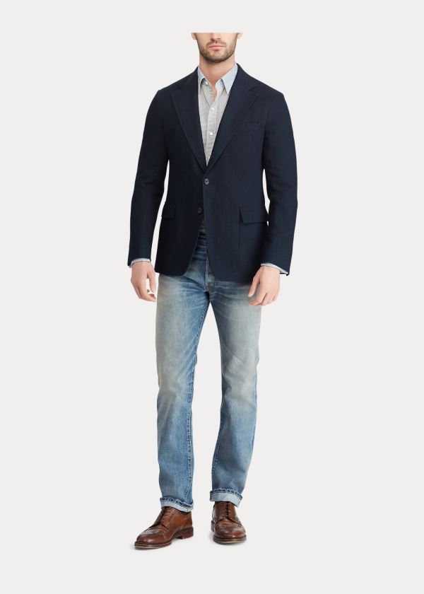 Ralph Lauren Indigo Bavlněné Sportovní Coat Indigo | 3zsQbHaB