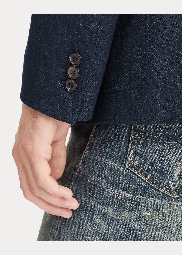 Ralph Lauren Indigo Bavlněné Sportovní Coat Indigo | 3zsQbHaB