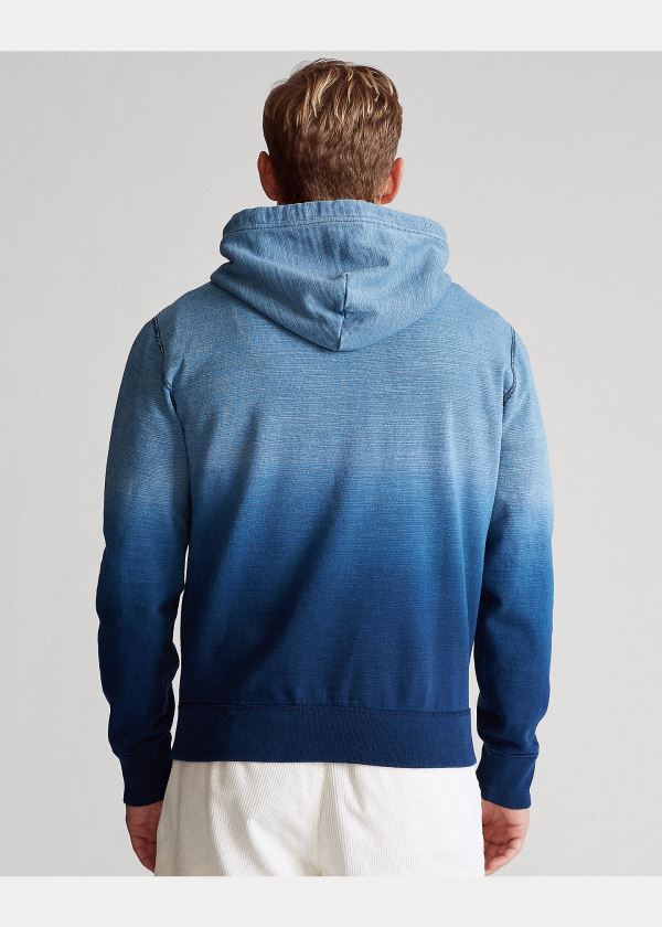 Ralph Lauren Indigo French Terry Hoodie Indigo Blankyt Světle Modré | SoNbnsjT
