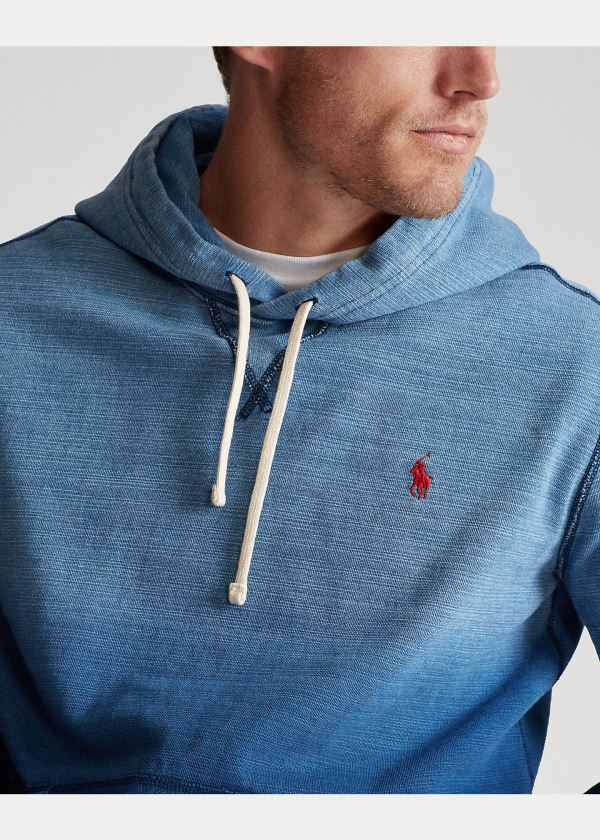 Ralph Lauren Indigo French Terry Hoodie Indigo Blankyt Světle Modré | SoNbnsjT