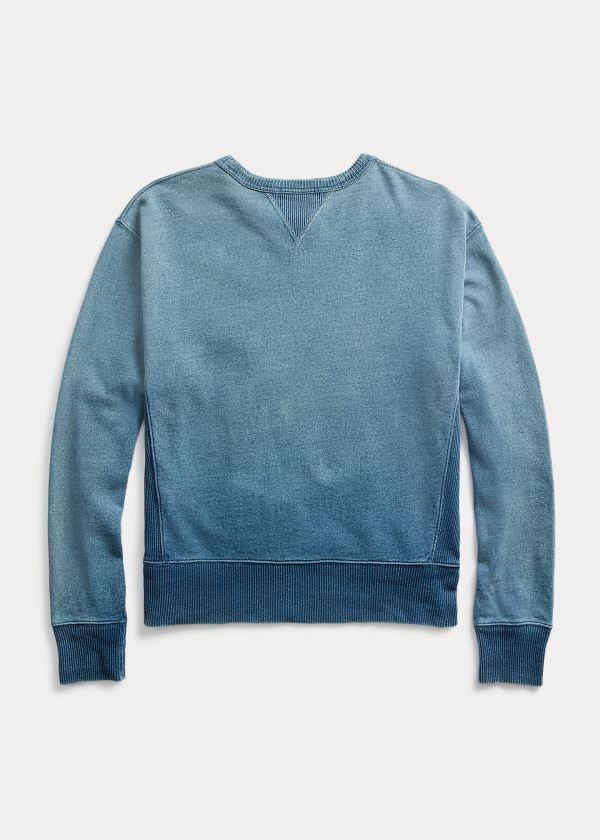 Ralph Lauren Indigo French Terry Sweatshirt Indigo Blankyt Blankyt Světle Modré | CivDgHCC