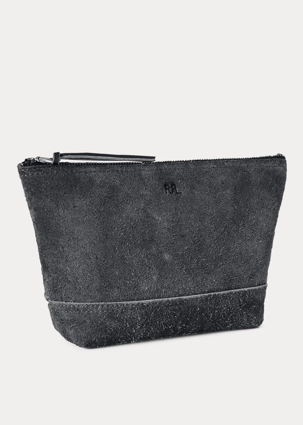 Ralph Lauren Indigo Roughout Semišové Pouch Indigo | I6aHqB3P