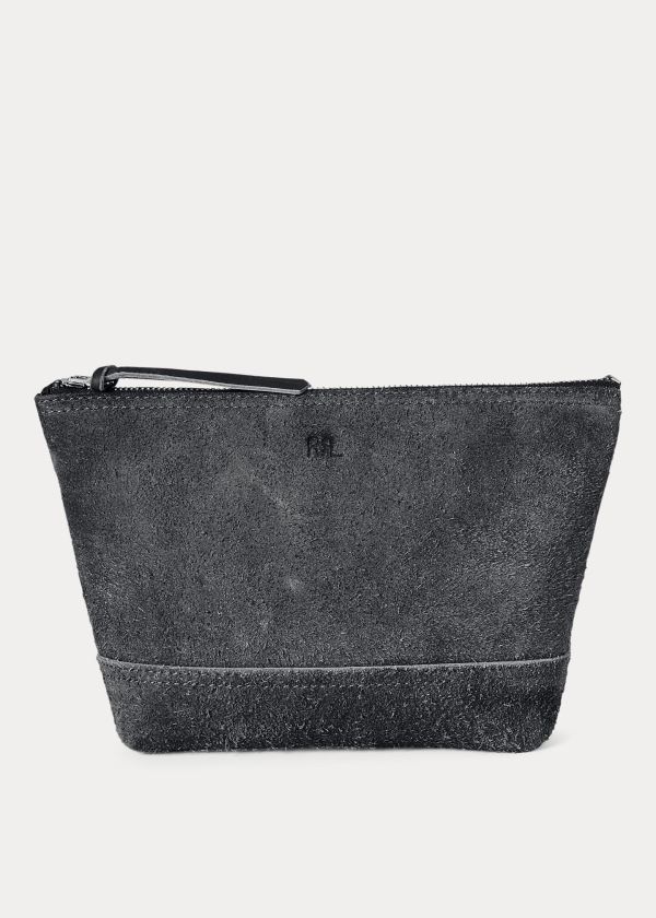 Ralph Lauren Indigo Roughout Semišové Pouch Indigo | I6aHqB3P